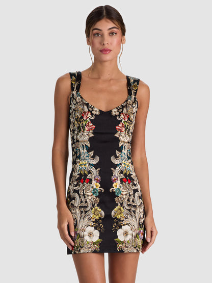 Renee Fitted Mini Dress Free Spirit - Alice + Olivia