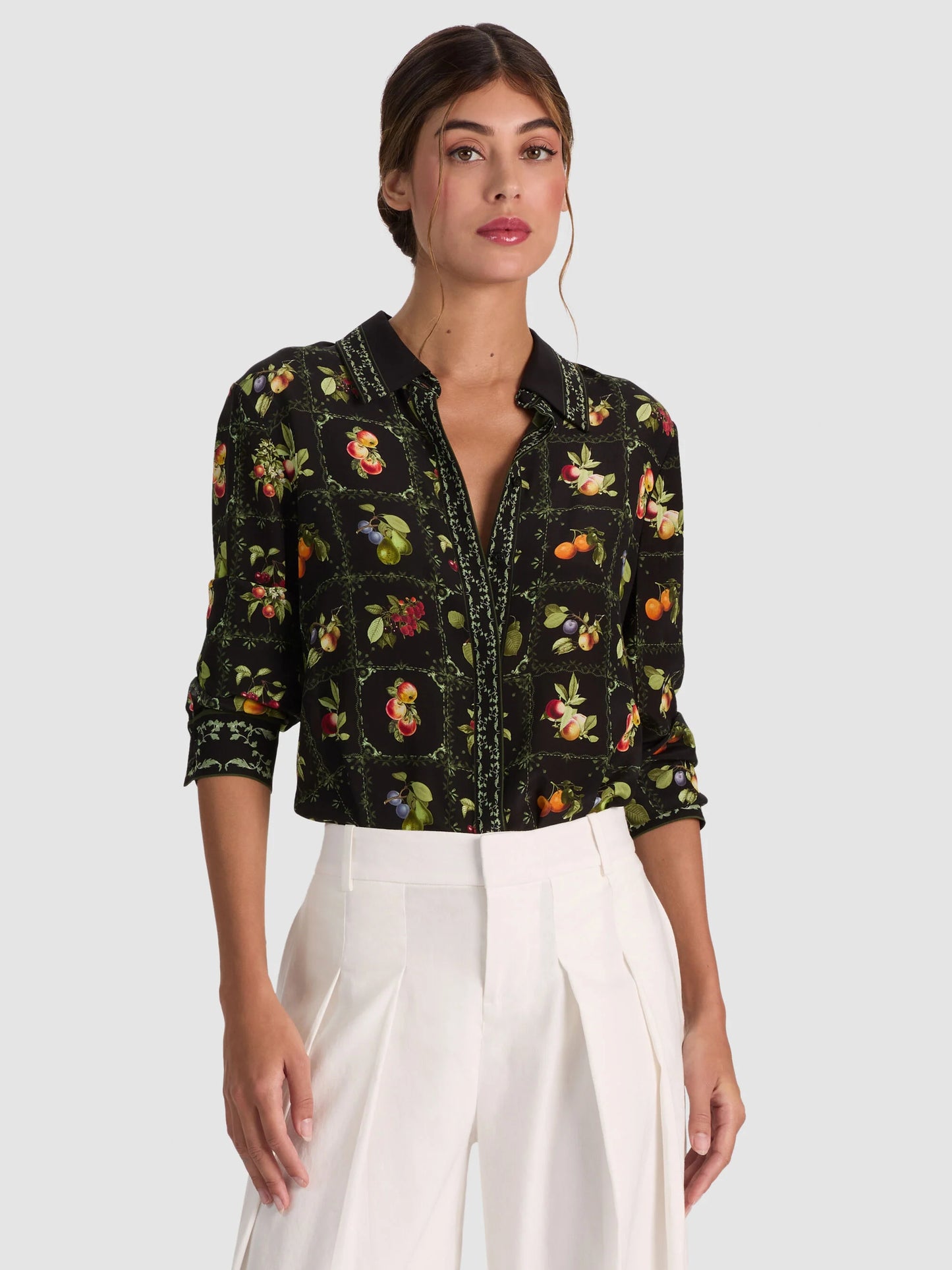 Willa Silk Blouse Harvest - Alice + Olivia