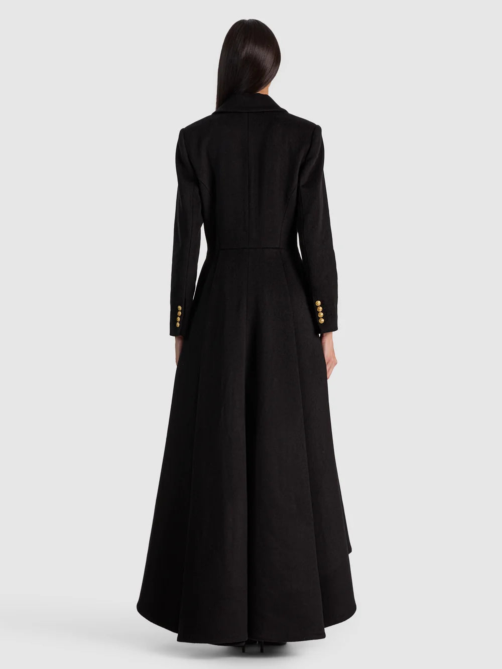 Cheshire Single Breasted Coat Black - Alice + Olivia