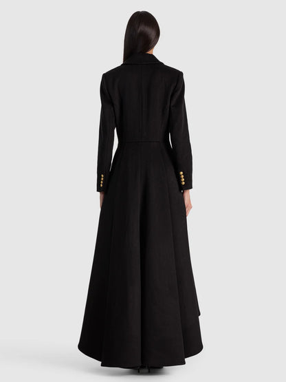 Cheshire Single Breasted Coat Black - Alice + Olivia