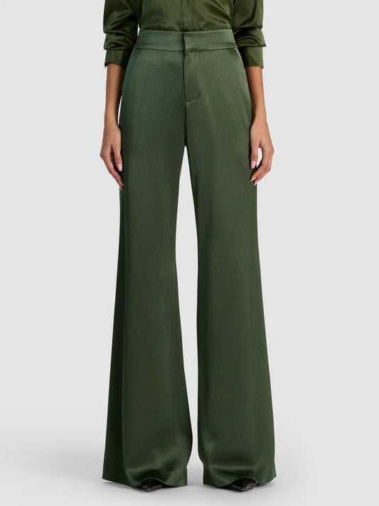 Dylan Wide Leg Pant Dark Fern - Alice + Olivia