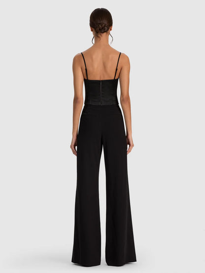 Nila Lace Corset Top Black - Alice + Olivia