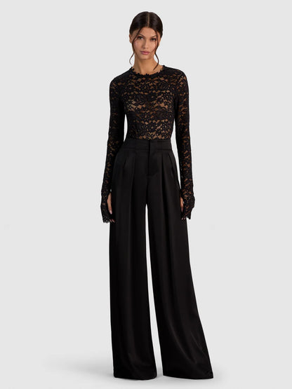 Taeyn Lace Bodysuit Black - Alice + Olivia
