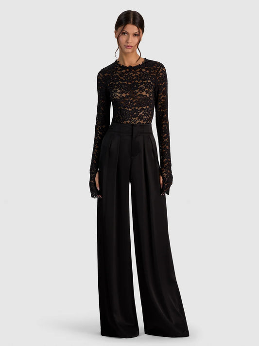 Taeyn Lace Bodysuit Black - Alice + Olivia