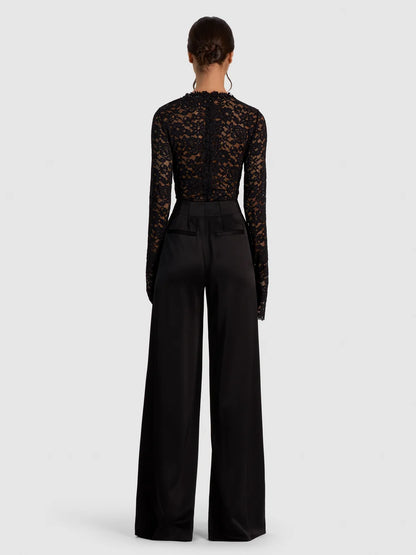 Taeyn Lace Bodysuit Black - Alice + Olivia