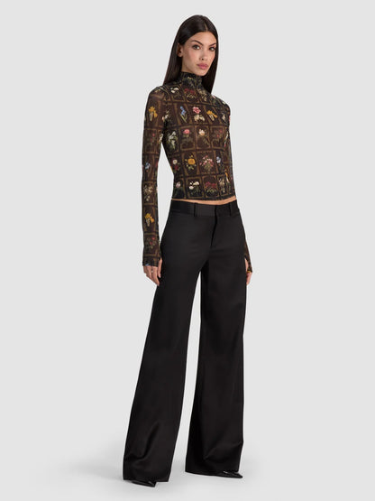 Delaina Top Gallery Garden - Alice + Olivia