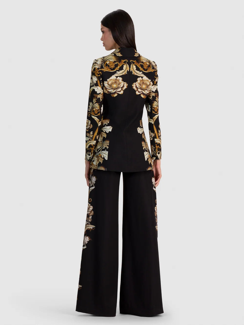 Shae Fitted Blazer Noir Elegance Off White - Alice + Olivia