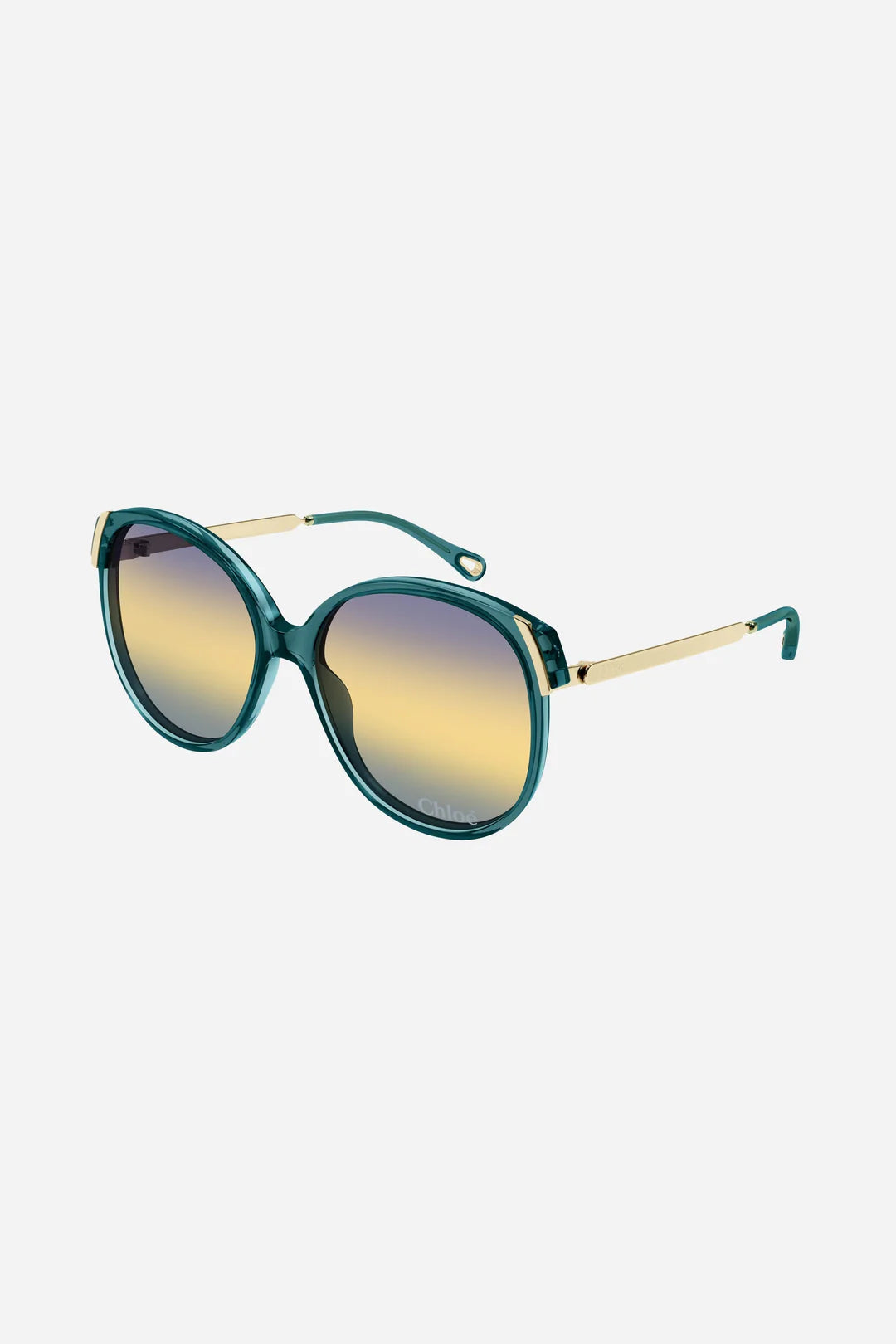 Round Sunglasses Green - Chloé
