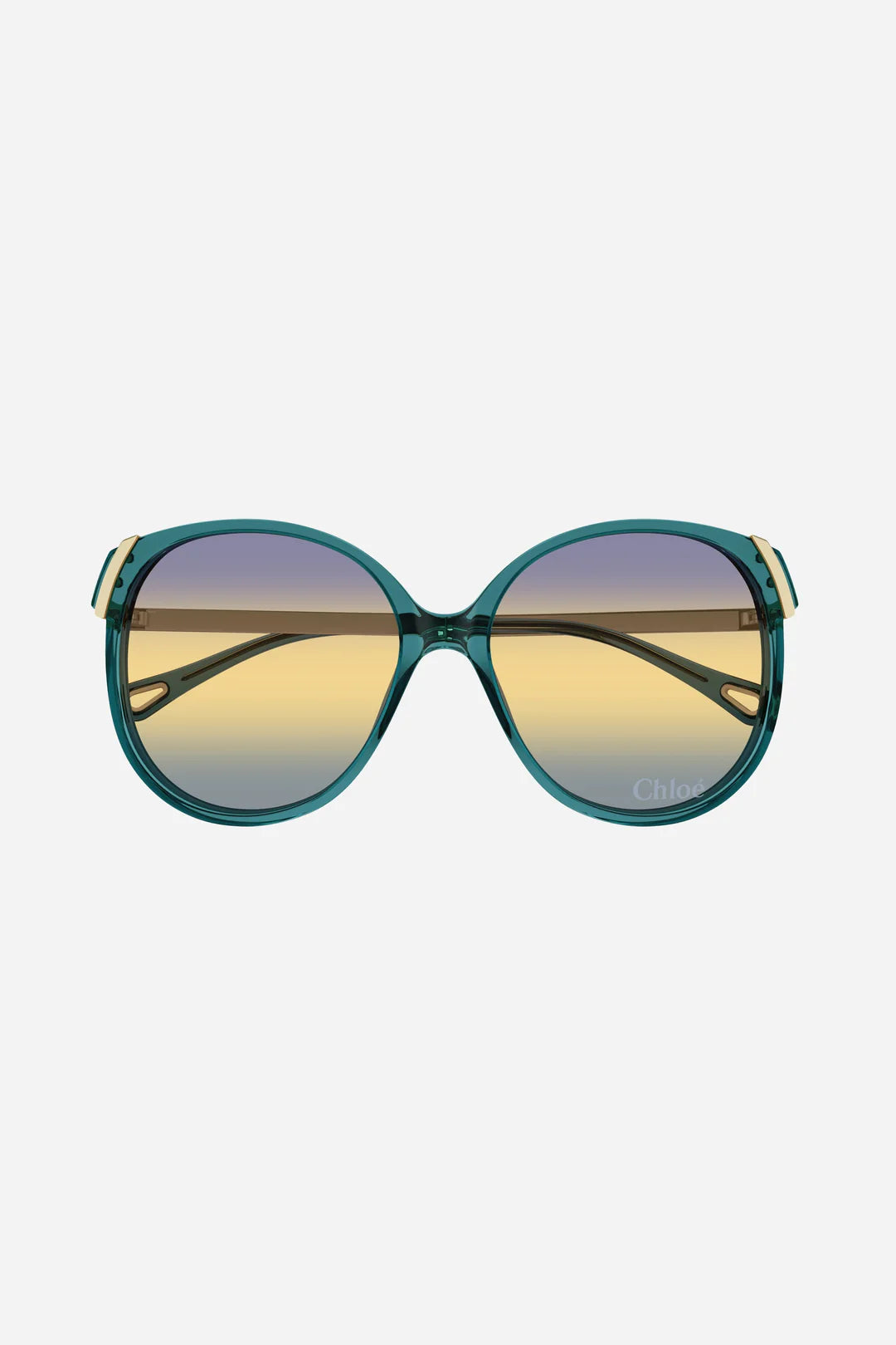 Round Sunglasses Green - Chloé