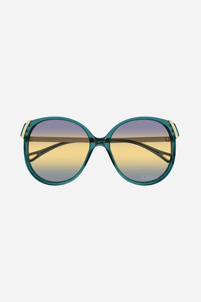 Round Sunglasses Green - Chloé
