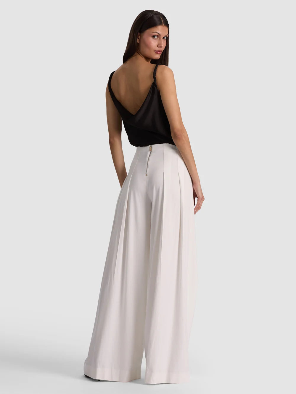 Monique Twist Strap Tank Black - Alice + Olivia