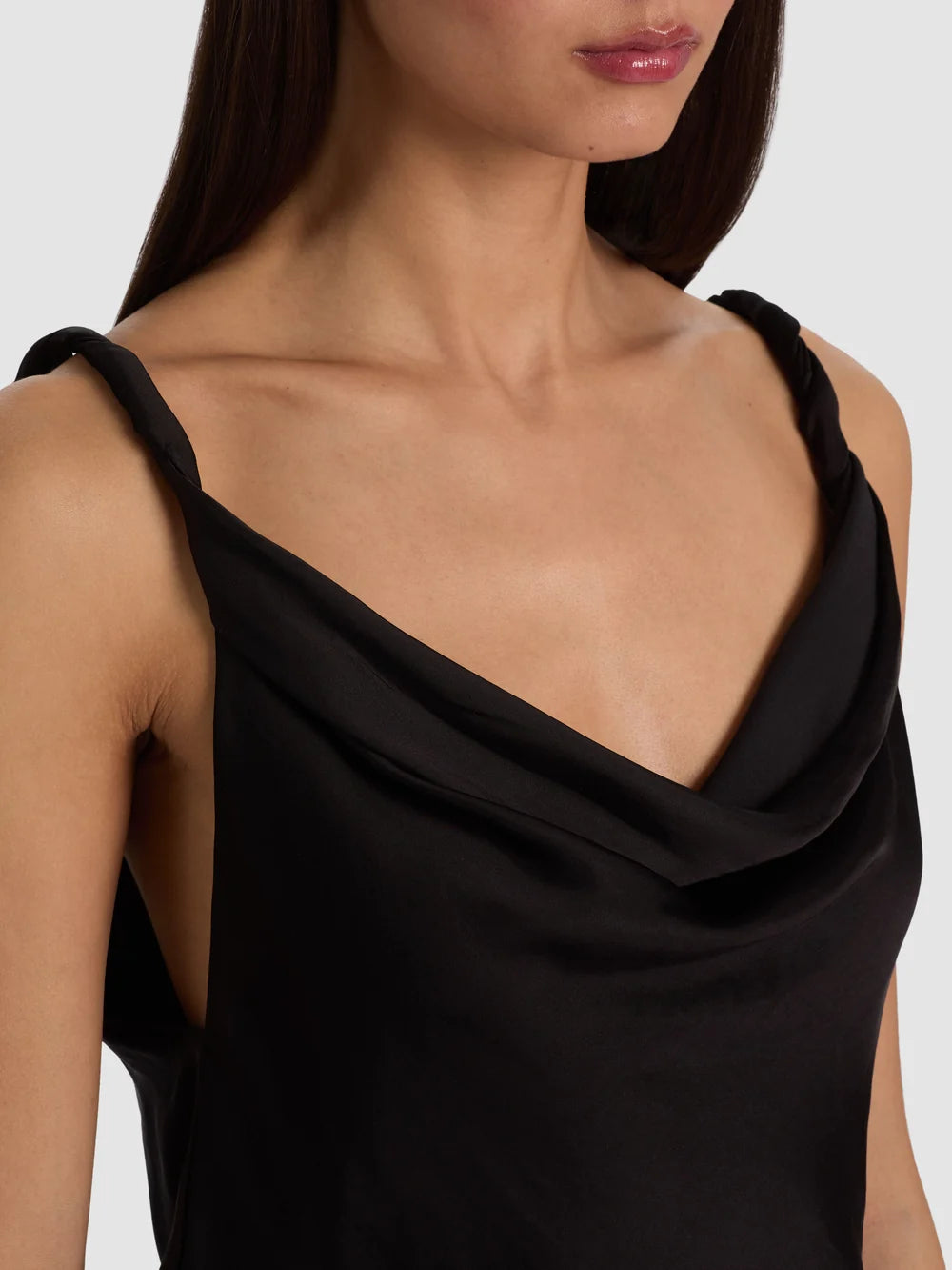 Monique Twist Strap Tank Black - Alice + Olivia