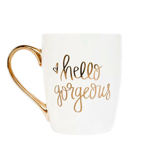 Hello Gorgeous Gold Coffee Mug - Sweet Water Decor