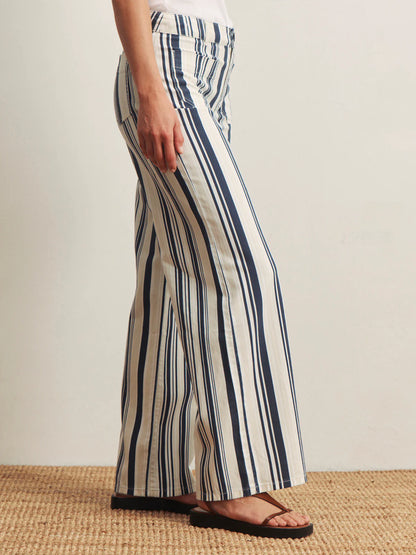 Marine Full Length Jean Sail Stripe - Sanctuary