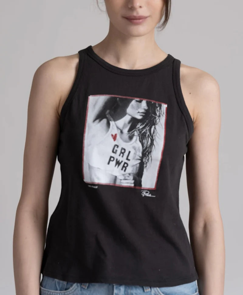 Girl Power Brody Tank Worn Black Highlight Color - CPRESS STUDIO