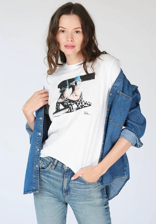 If The Shoe Fits Mushie Tee Worn White - CPRESS STUDIO