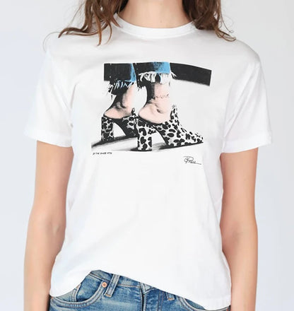 If The Shoe Fits Mushie Tee Worn White - CPRESS STUDIO