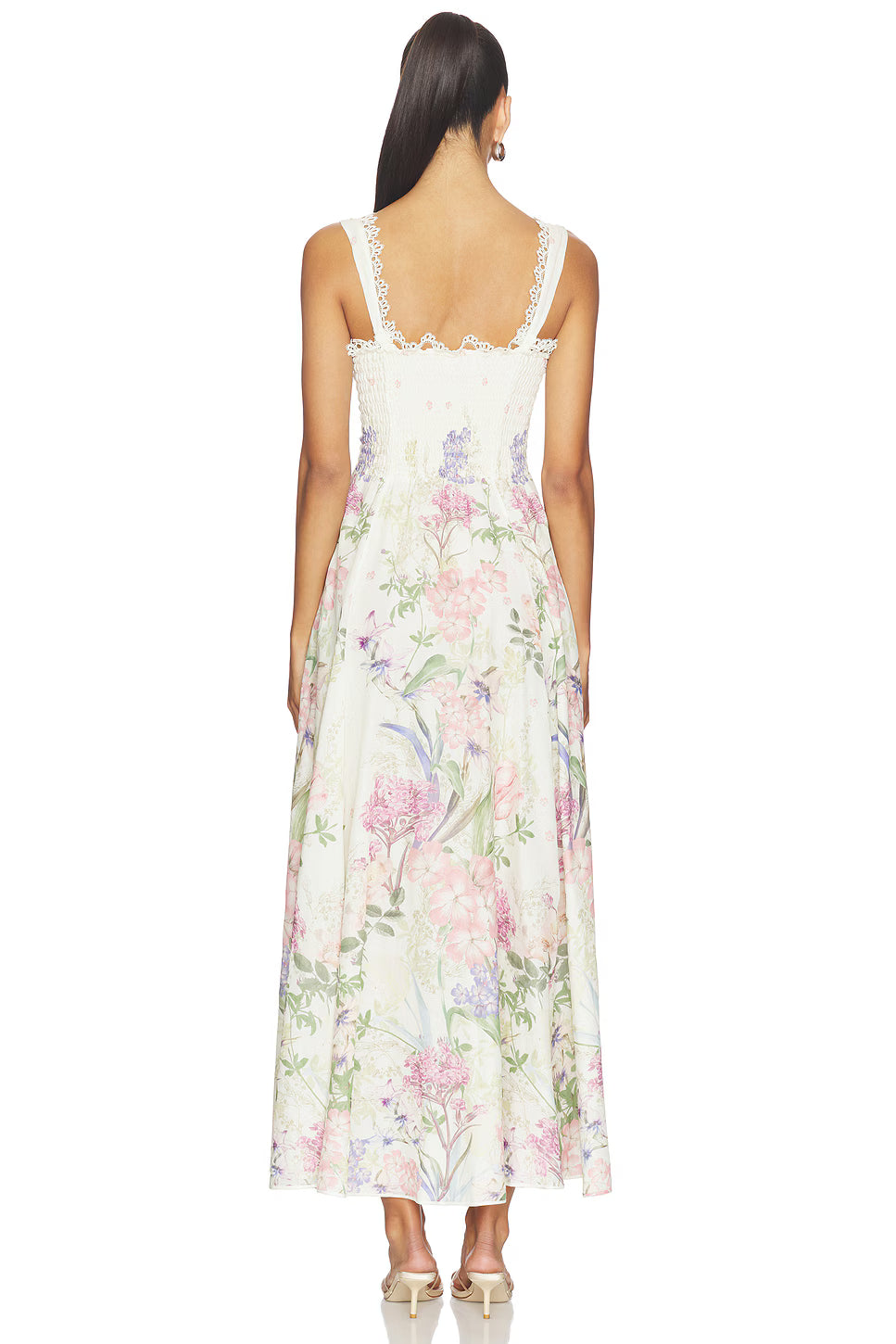 Crissy Long Dress Cream Botanic - Charo Ruiz