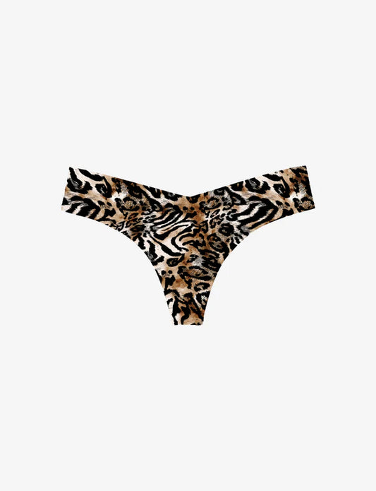 Classic Print Thong Wild Leopard - Commando