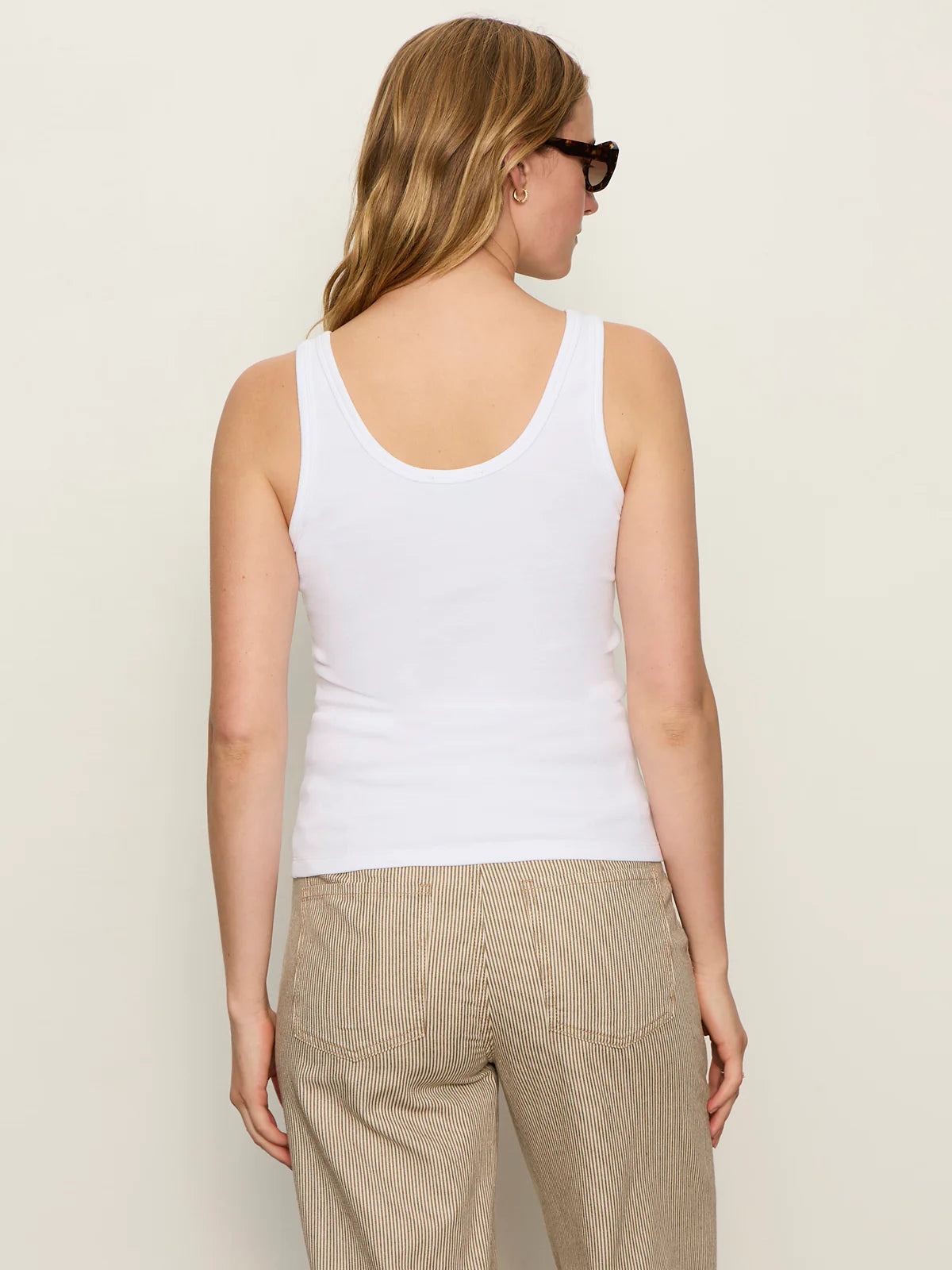 Go-To Lace Up Tank White - Sanctuary