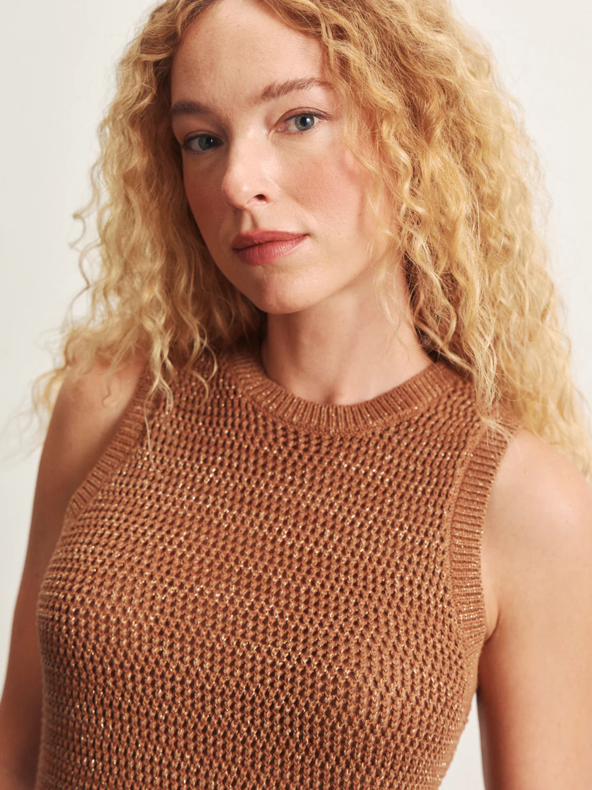 Natural State Halter Tank Toasted Coconut Metallic - Sanctuary