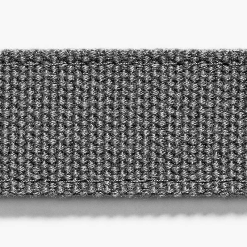 Grey Canvas Belt with Matte Black Buckle - Slide Belts