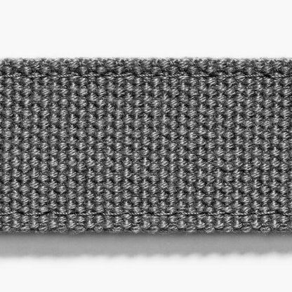 Grey Canvas Belt with Matte Black Buckle - Slide Belts
