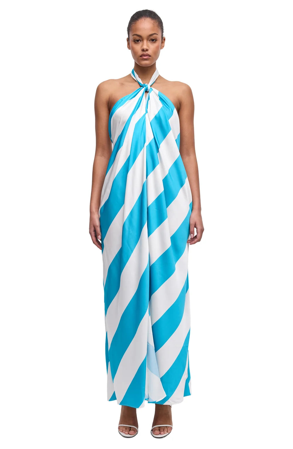 Chantell Dress Turquoise Ivory - Ronny Kobo