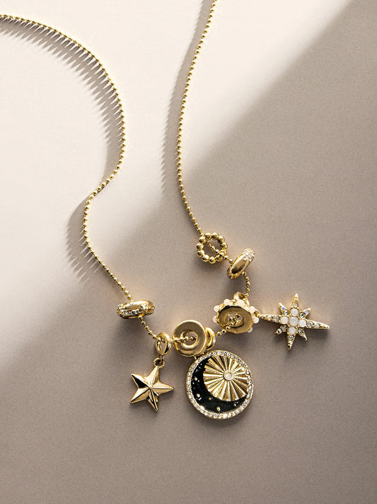 Cressida Celestial Charm Necklace Gold - BaubleBar