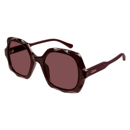 Oversized Sunglasses Violet/Burgundy - Chloé