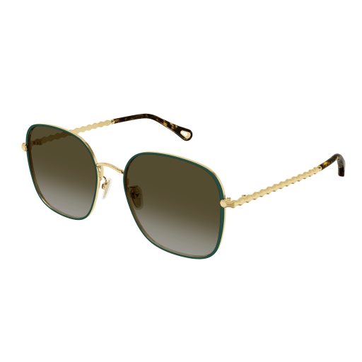 Square Sunglasses Green/Gold - Chloé