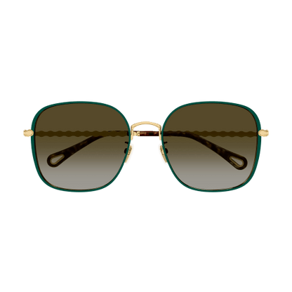 Square Sunglasses Green/Gold - Chloé