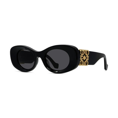 Anagram Oval Sunglasses Black - Loewe