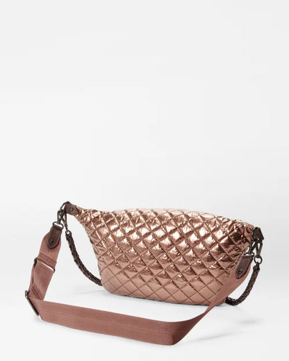 Crosby Crossbody Sling Bag Copper Metallic Lacquer - MZ Wallace