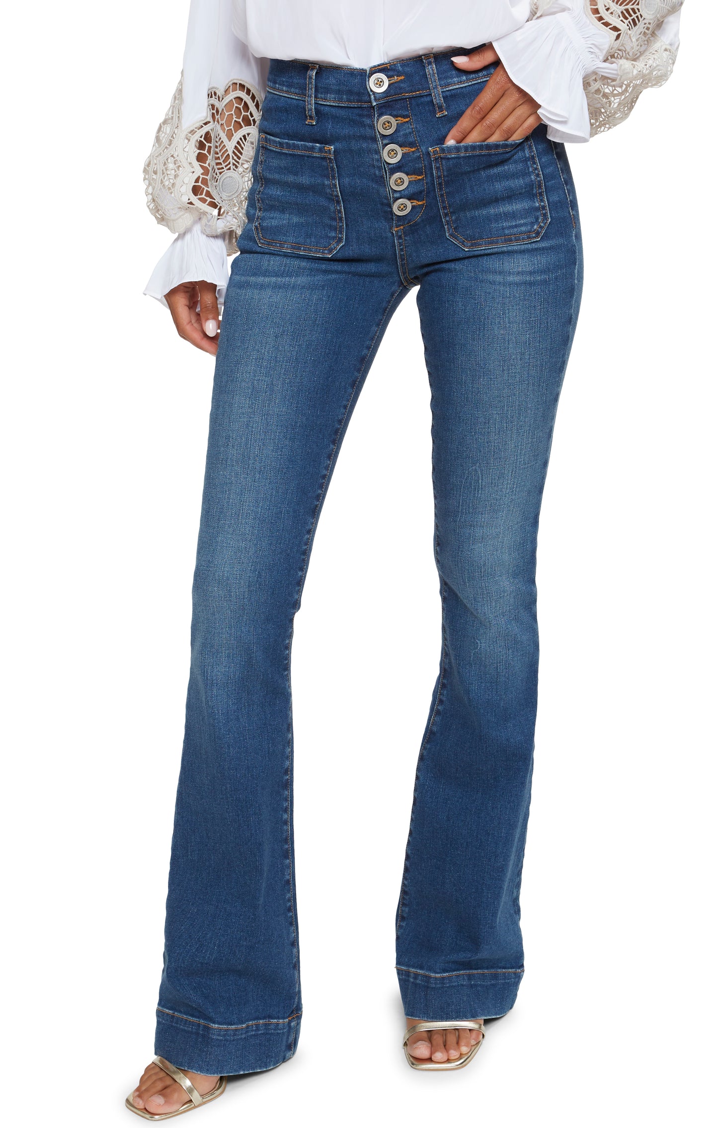 Cindy High-Rise Wide Leg Jean Medium Wash - Ramy Brook