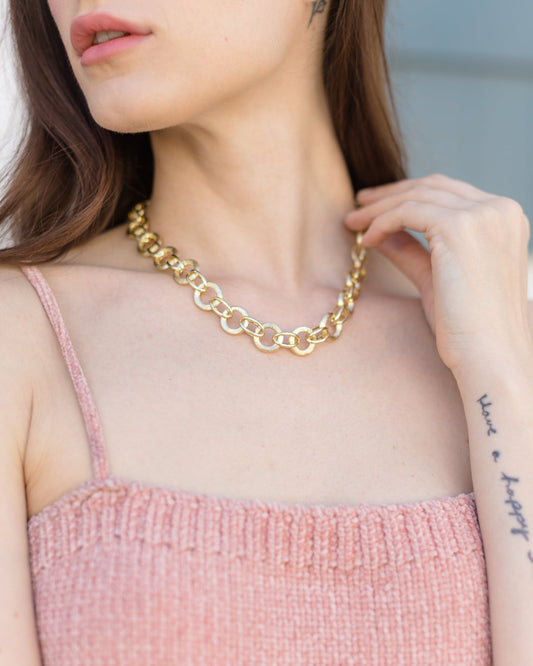 Golden Circles Necklace - Adriana Pappas Designs