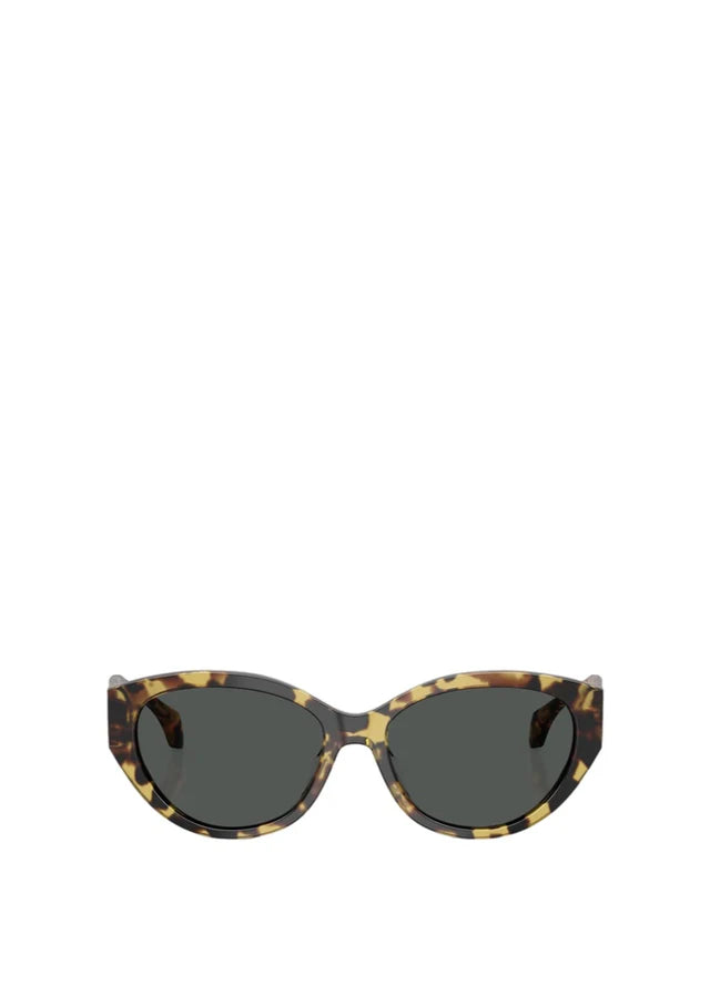 Signature Oval Sunglasses Brown/Yellow Havana - Versace