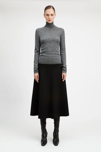 Antonia Ponte Midi Skirt Black - Derek Lam