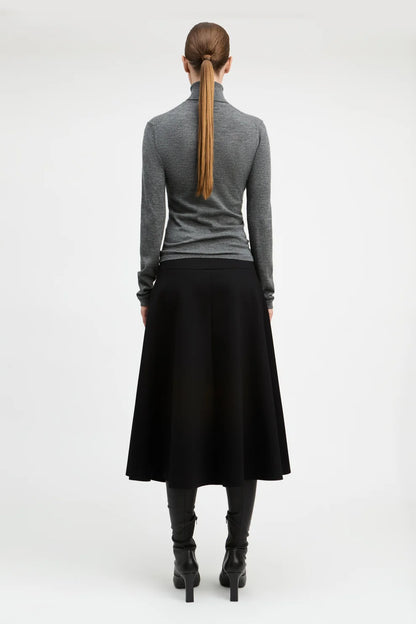 Antonia Ponte Midi Skirt Black - Derek Lam