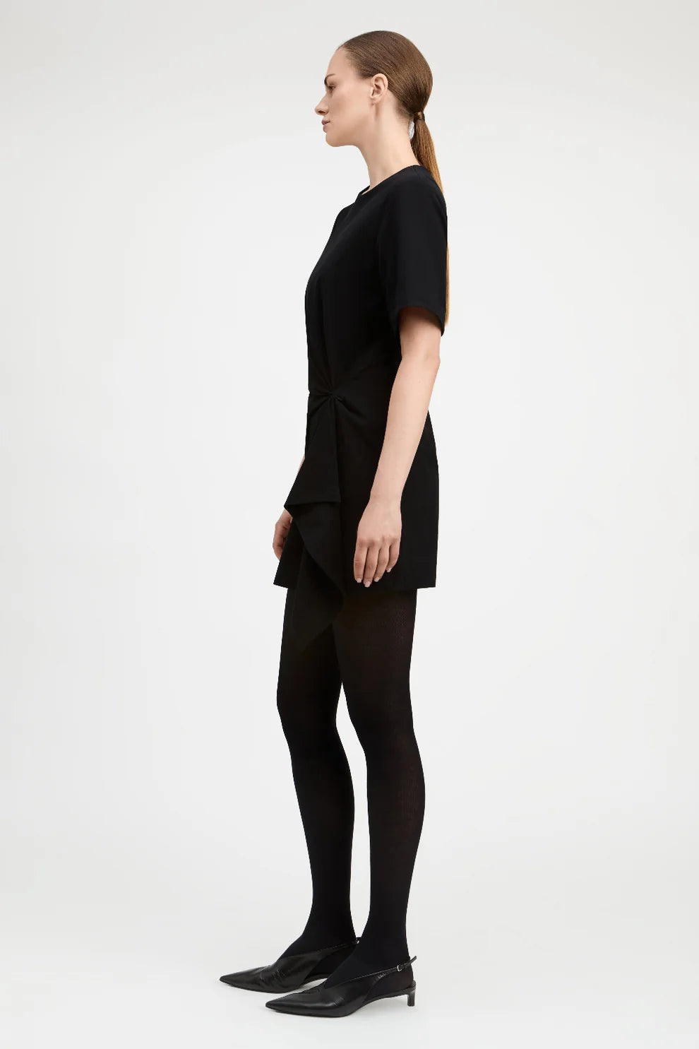 Daniel Origami Pleated Dress Black - Derek Lam