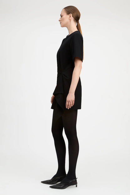 Daniel Origami Pleated Dress Black - Derek Lam