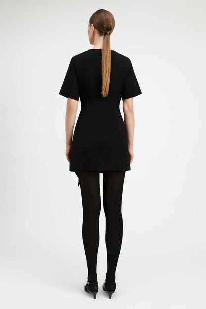 Daniel Origami Pleated Dress Black - Derek Lam