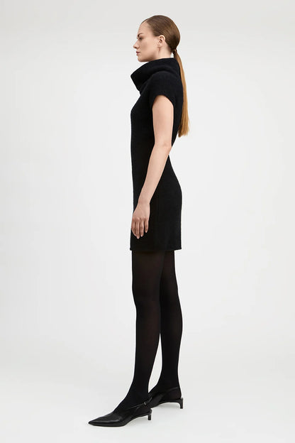 Naomi Sweater Dress Black - Derek Lam