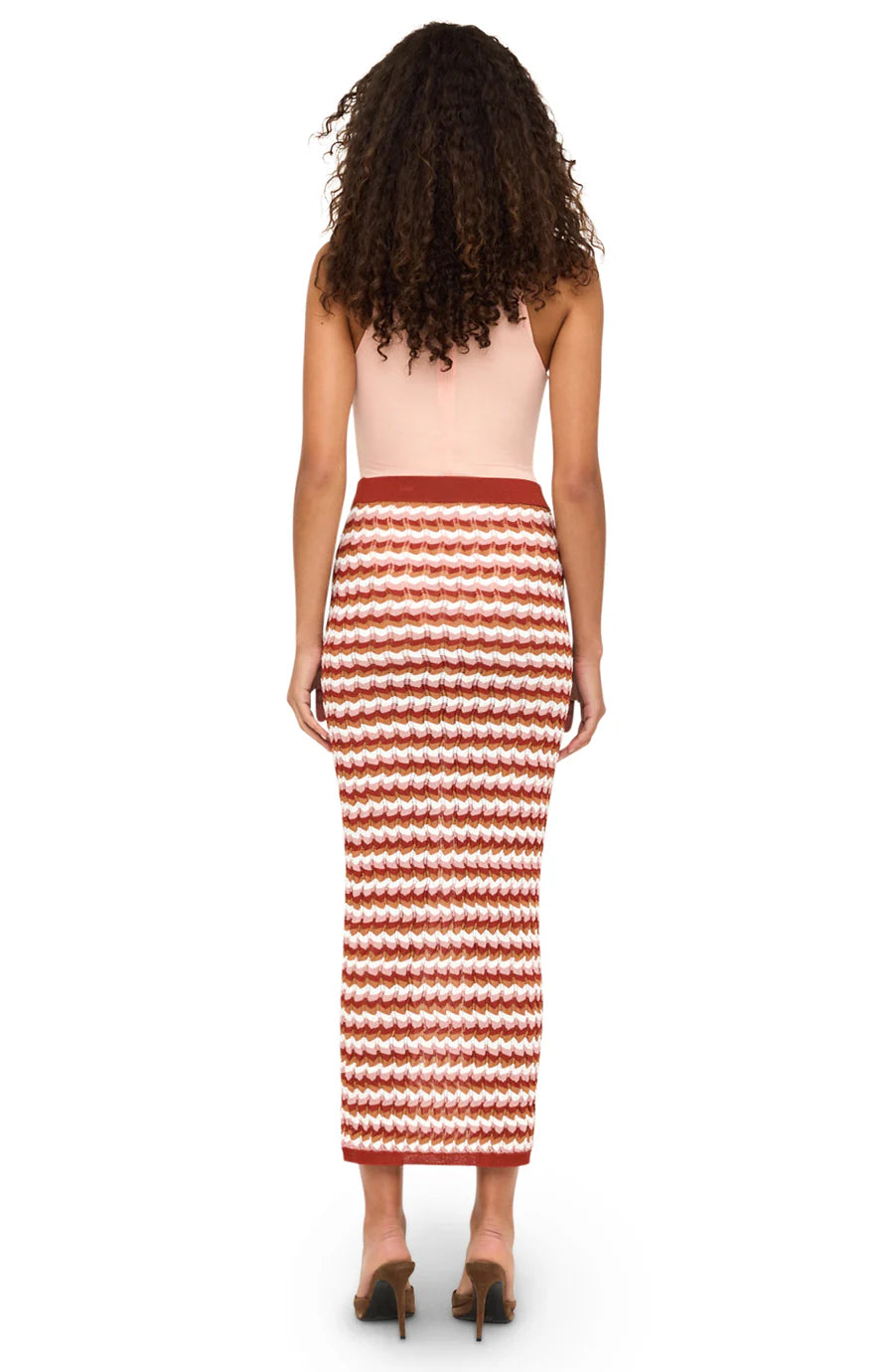 Drake Knit Skirt Rust Combo - Ronny Kobo
