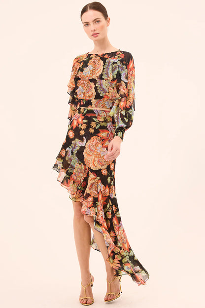 Sky Skirt Fiery Flora Chiffon - MISA