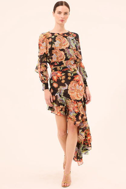 Silvana Top Fiery Flora Chiffon - MISA