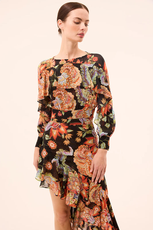 Silvana Top Fiery Flora Chiffon - MISA