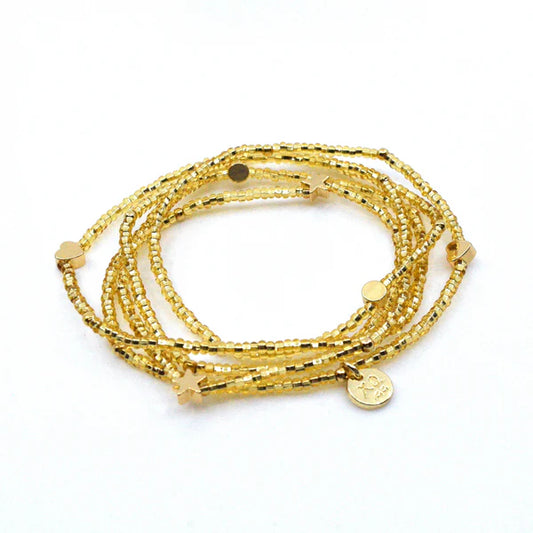 The Wonder Wrap Bracelet Clear Gold & Gold Multi - Love You More