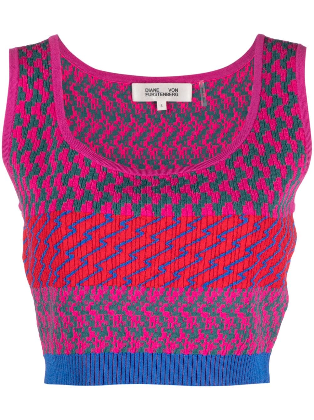 Arpita Knit Jacquard Top Multicolor - Diane von Furstenberg