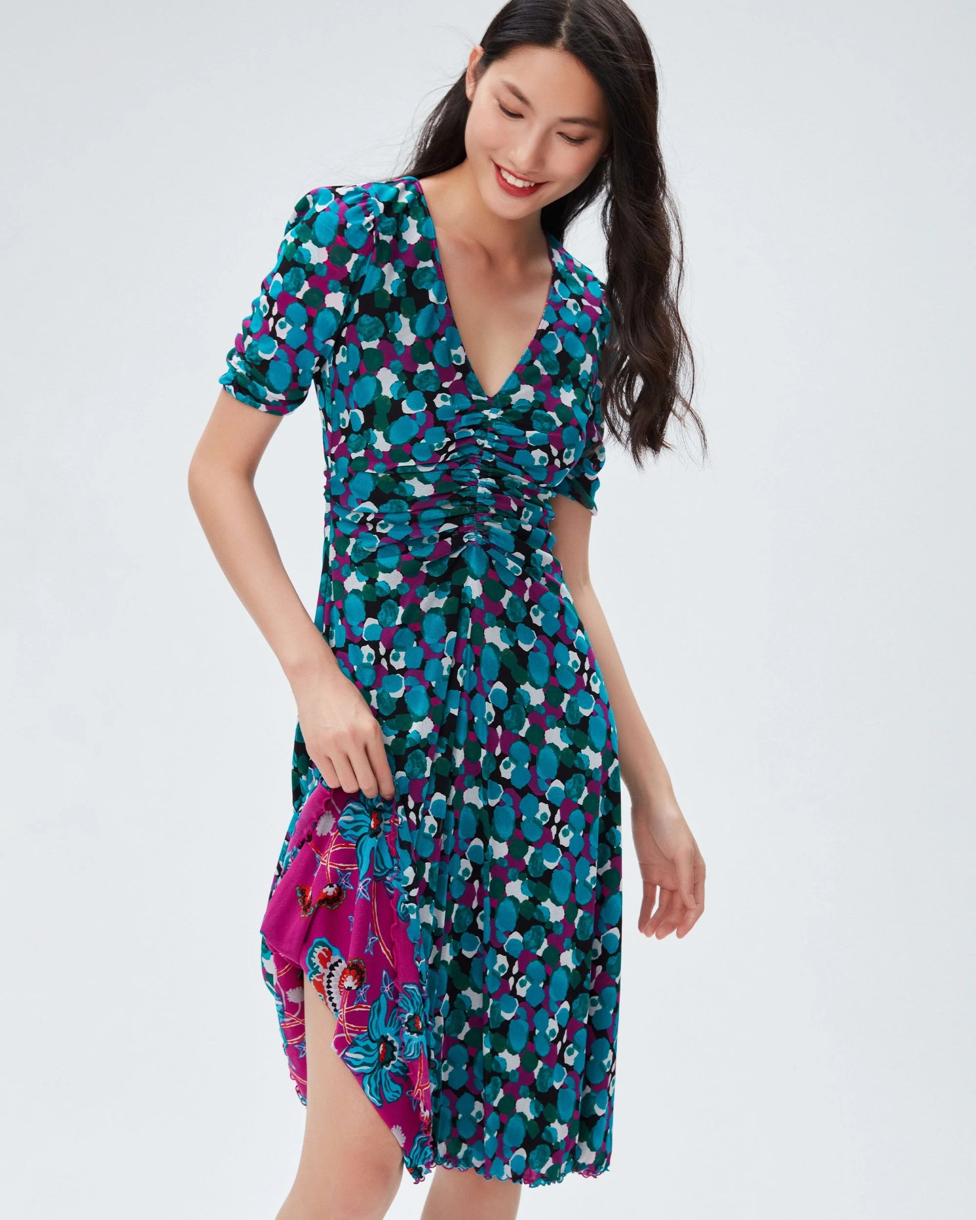 Diane Furstenberg - Koren Reversible Dress Tiny Tiger Lily/Leopard Spots Pool Party – Jackie Z Style Co.